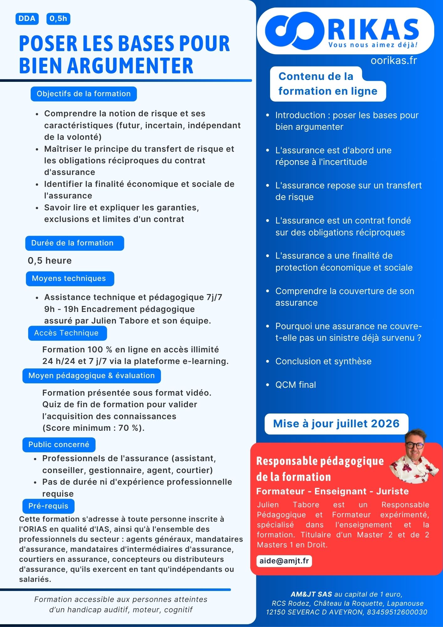 Programme : Poser les bases pour bien argumenter