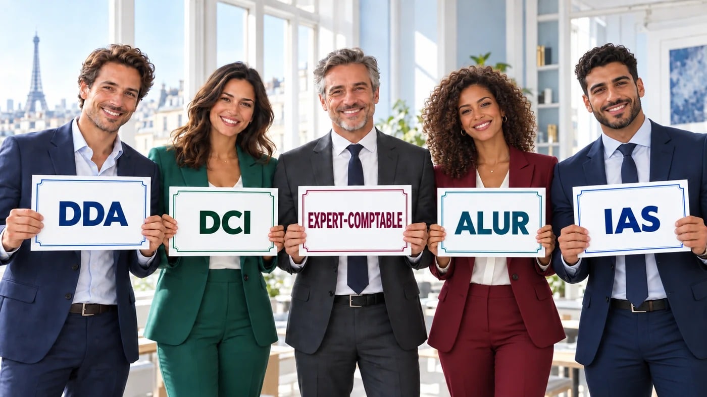 Cinq professionnels présentent leurs attestations DDA, DCI, expert-comptable, ALUR et IAS